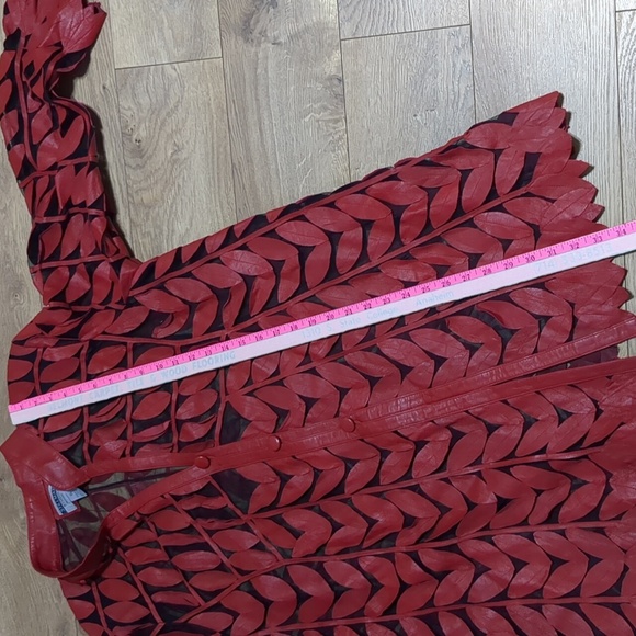 Stillman Studio New York Vintage Red Coat cut out size XL - Picture 5 of 12